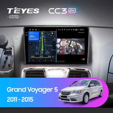 Штатная магнитола Teyes CC3 2K 4/32 Chrysler Grand Voyager 5 (2011-2015)
