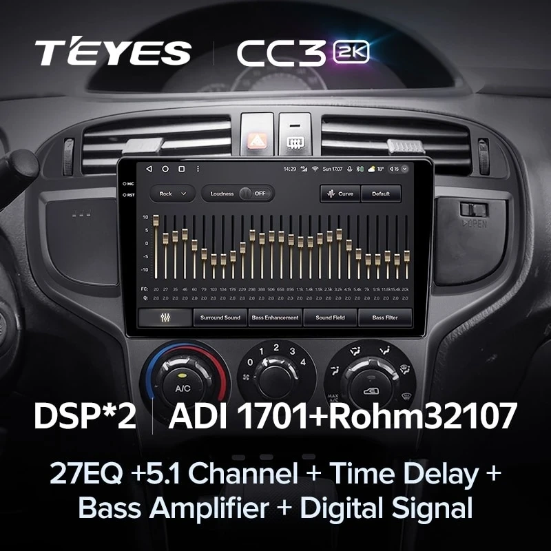 Штатная магнитола Teyes CC3 2K 360 6/128 Hyundai Matrix (2001-2010)