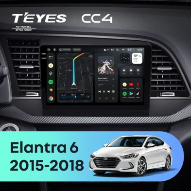 Штатная магнитола Teyes CC4 6/64 Hyundai Elantra 6 (2015-2018) Тип-B