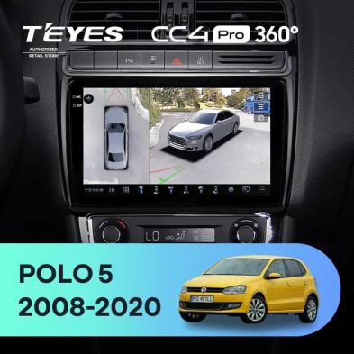 Штатная магнитола Teyes CC4 Pro 360 8/128 Volkswagen Polo 5 (2008-2020) F1