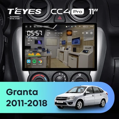 Штатная магнитола Teyes CC4 Pro 12/256 Lada Granta Sport (2011-2018) Тип-B (11")