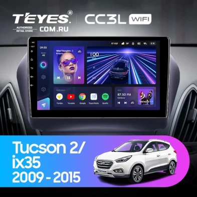 Штатная магнитола Teyes CC3L WiFi 2/32 Hyundai ix35 (2009-2015) (Tucson 2) Тип-AB (10")