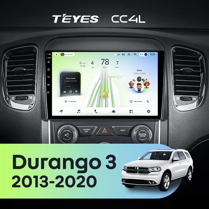 Штатная магнитола Teyes CC4L 4/64 Dodge Durango 3 (2013-2020)