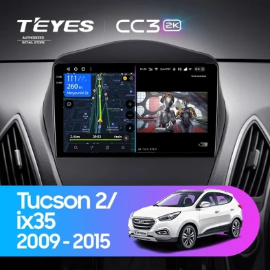 Штатная магнитола Teyes CC3 2K 6/128 Hyundai ix35 (2009-2015) (Tucson 2) Тип-AB