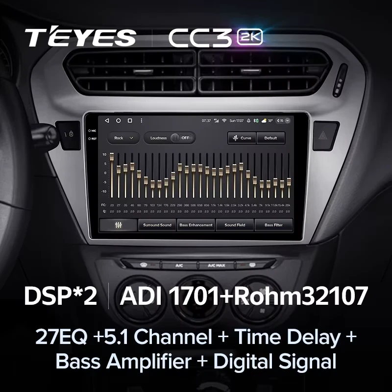 Штатная магнитола Teyes CC3 2K 4/32 Citroen C-Elysee (2012-2016) F2