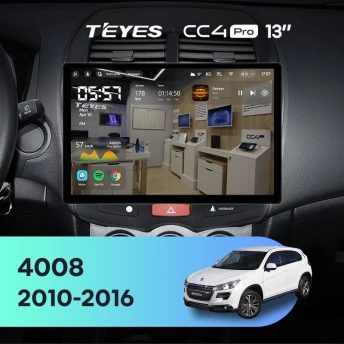 Штатная магнитола Teyes CC4 Pro 12/256 Peugeot 4008 (2010-2016) Тип-A (13")