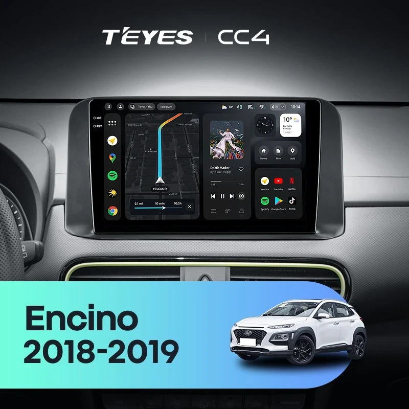 Штатная магнитола Teyes CC4 6/64 Hyundai Encino (2018-2019)