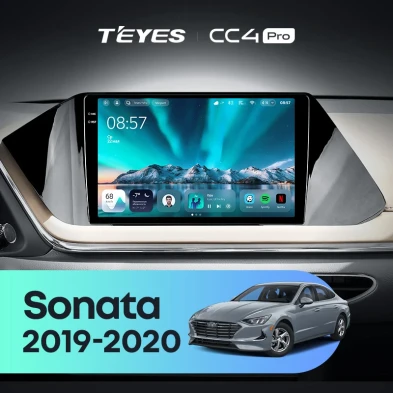Штатная магнитола Teyes CC4 Pro 12/256 Hyundai Sonata DN8 (2019-2020) Тип-A