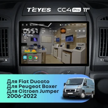 Штатная магнитола Teyes CC4 Pro 12/256 Citroen Jumper 2 (2006-2022) (11")