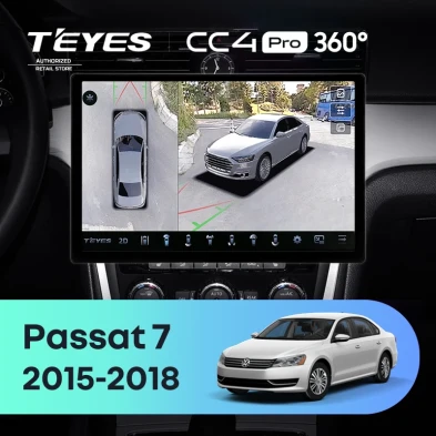 Штатная магнитола Teyes CC4 Pro 360 12/256 Volkswagen Passat 7 B7 NMS (2015-2018) F2 (13")