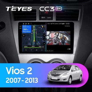 Штатная магнитола Teyes CC3 2K 4/32 Toyota Vios 2 (2007-2013)