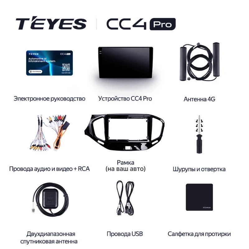 Штатная магнитола Teyes CC4 Pro 8/128 Ford Escape (2007-2012) F2