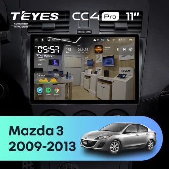 Штатная магнитола Teyes CC4 Pro 12/256 Mazda 3 2 (2009-2013) (11")
