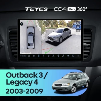 Штатная магнитола Teyes CC4 Pro 360 12/256 Subaru Outback 3 (2003-2009) (11")
