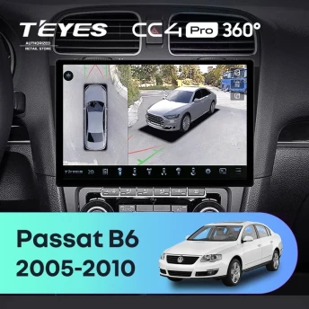 Штатная магнитола Teyes CC4 Pro 360 8/128 Volkswagen Passat B6 (2005-2010) (11")