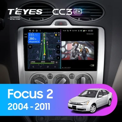 Штатная магнитола Teyes CC3 2K 4/32 Ford Focus 2 Mk 2 (2004-2011) F1
