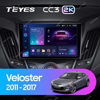 Штатная магнитола Teyes CC3 2K 6/128 Hyundai Veloster FS (2011-2017) Тип-A