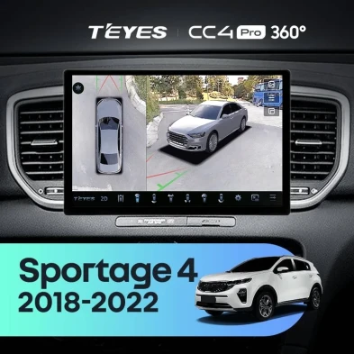 Штатная магнитола Teyes CC4 Pro 360 8/128 Kia Sportage 4 QL (2018-2022) Тип-B (13")
