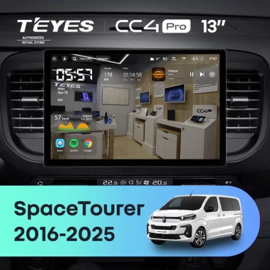 Штатная магнитола Teyes CC4 Pro 12/256 Citroen SpaceTourer (2016-2026) (13")