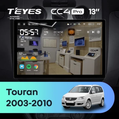 Штатная магнитола Teyes CC4 Pro 12/256 Volkswagen Touran 1 (2003-2010) F2 (13")