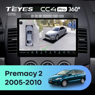Штатная магнитола Teyes CC4 Pro 360 12/256 Mazda Premacy 2 (2005-2010) (11")