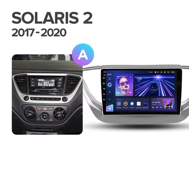 Штатная магнитола Teyes CC3 4/64 Hyundai Solaris 2 (2017-2020) F1 Тип-A