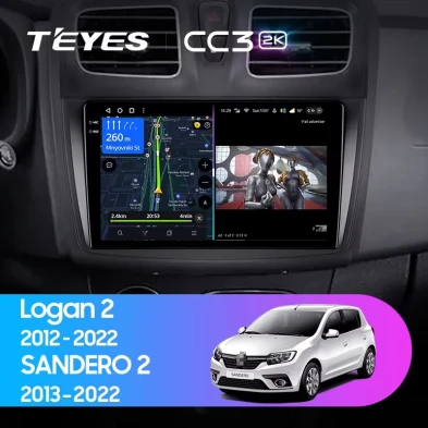 Штатная магнитола Teyes CC3 2K 4/64 Renault Sandero 2 (2013-2022) F2
