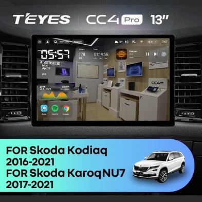 Штатная магнитола Teyes CC4 Pro 12/256 Skoda Karoq (2017-2021) F2 (13")