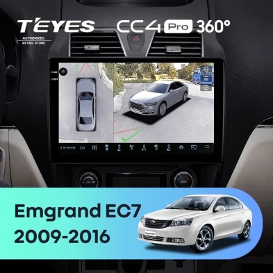 Штатная магнитола Teyes CC4 Pro 360 8/128 Geely Emgrand EC7 1 (2009-2016)
