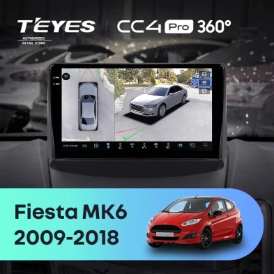 Штатная магнитола Teyes CC4 Pro 360 8/128 Ford Fiesta 6 (2009-2018) F1 Тип-B