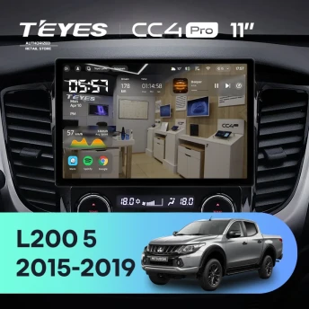 Штатная магнитола Teyes CC4 Pro 12/256 Mitsubishi L200 5 (2015-2019) климат контроль F2 (11")