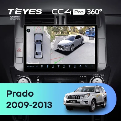 Штатная магнитола Teyes CC4 Pro 360 12/256 Toyota Land Cruiser Prado 150 (2009-2013) F1 Тип-B (11")