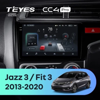 Штатная магнитола Teyes CC4 Pro 8/128 Honda Fit 3 GP GK (2013-2020) Тип-A Правый руль