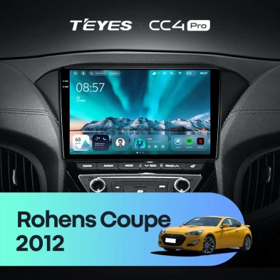 Штатная магнитола Teyes CC4 Pro 12/256 Hyundai Rohens Coupe 2012+ F3