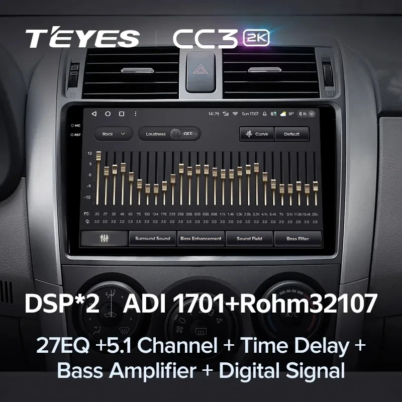 Штатная магнитола Teyes CC3 2K 360 6/128 Toyota Corolla 10 E140 E150 (2006-2013) Тип-A