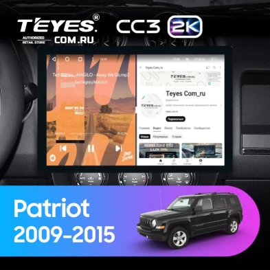 Штатная магнитола Teyes CC3 2K 4/32 Jeep Patriot (2009-2015) (13")