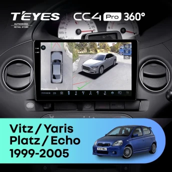 Штатная магнитола Teyes CC4 Pro 360 8/128 Toyota Yaris (1999-2005) F2