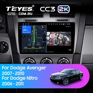 Штатная магнитола Teyes CC3 2K 360 6/128 Dodge Nitro (2006-2011)