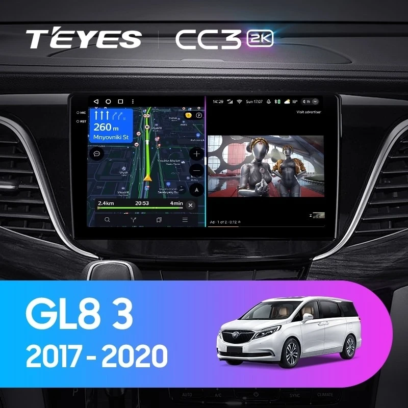 Штатная магнитола Teyes CC3 2K 4/32 Buick GL8 3 (2017-2020)