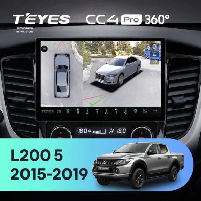 Штатная магнитола Teyes CC4 Pro 360 8/128 Mitsubishi L200 5 (2015-2019) климат контроль F2 (11")
