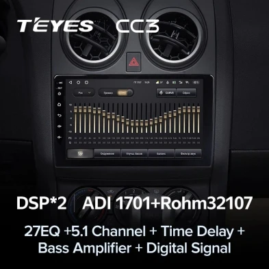 Штатная магнитола Teyes CC3 4/32 Nissan Qashqai 1 J10 (2006-2013) F2