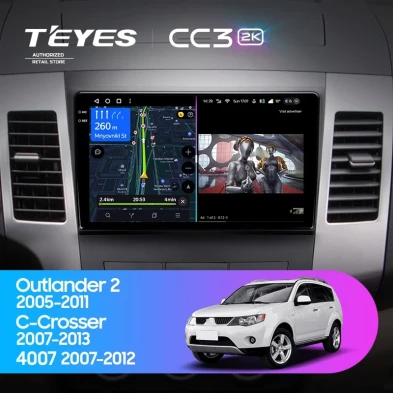 Штатная магнитола Teyes CC3 2K 360 6/128 Citroen C-Crosser 1 (2007-2013) Тип-B