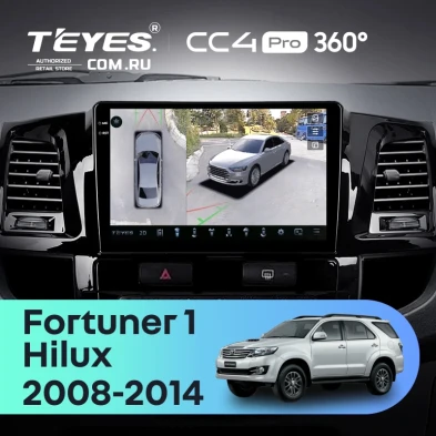 Штатная магнитола Teyes CC4 Pro 360 12/256 Toyota Hilux (2008-2014) F1