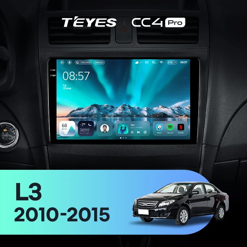 Штатная магнитола Teyes CC4 Pro 12/256 BYD L3 (2010-2015)