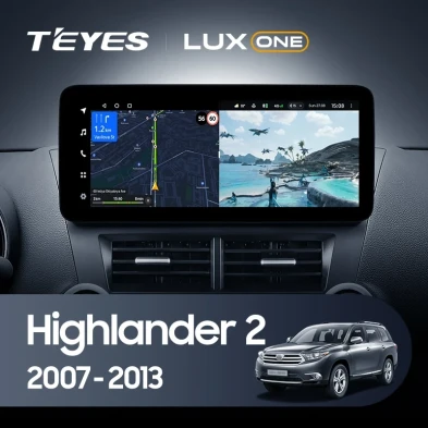 Штатная магнитола Teyes LUX ONE 360 6/128 Toyota Highlander 2 XU40 (2007-2013)