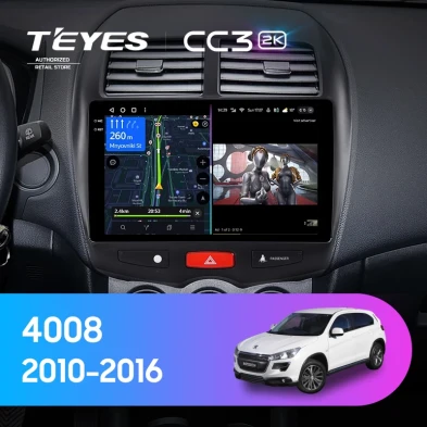 Штатная магнитола Teyes CC3 2K 360 6/128 Peugeot 4008 (2010-2016) Тип-A